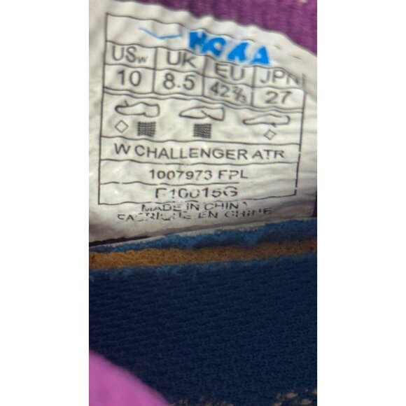 Hoka One One Women's Challenger ATR Running Shoes Size 10 Purple & Pink Mesh - Picture 9 of 11